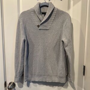 Gray Shawl Collar Sweater